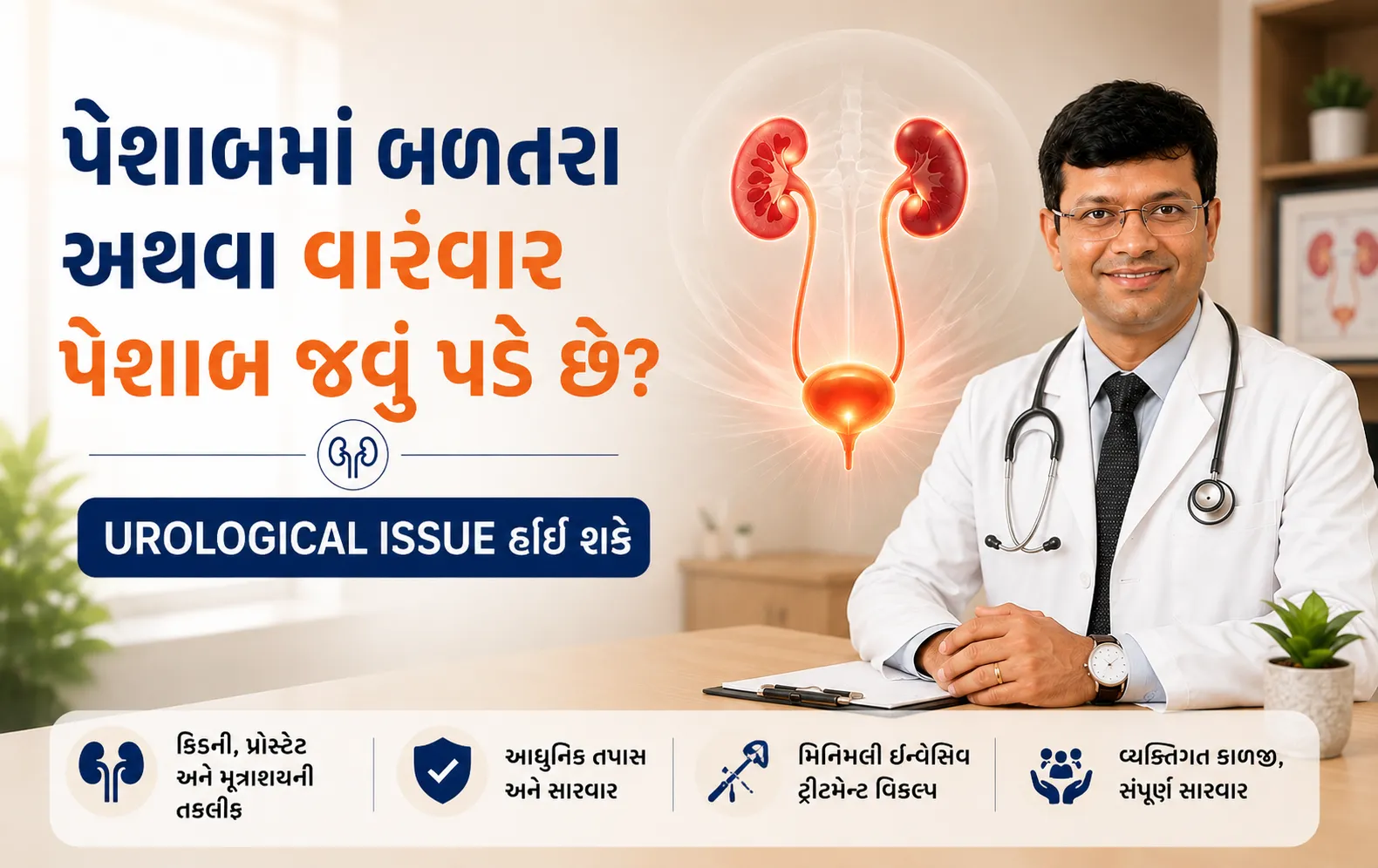 પેશાબમાં બળતરા અથવા વારંવાર પેશાબ જવું પડે છે? Urological Issue હોઈ શકે, આજે જ Dr. Akash Shah ને મળો