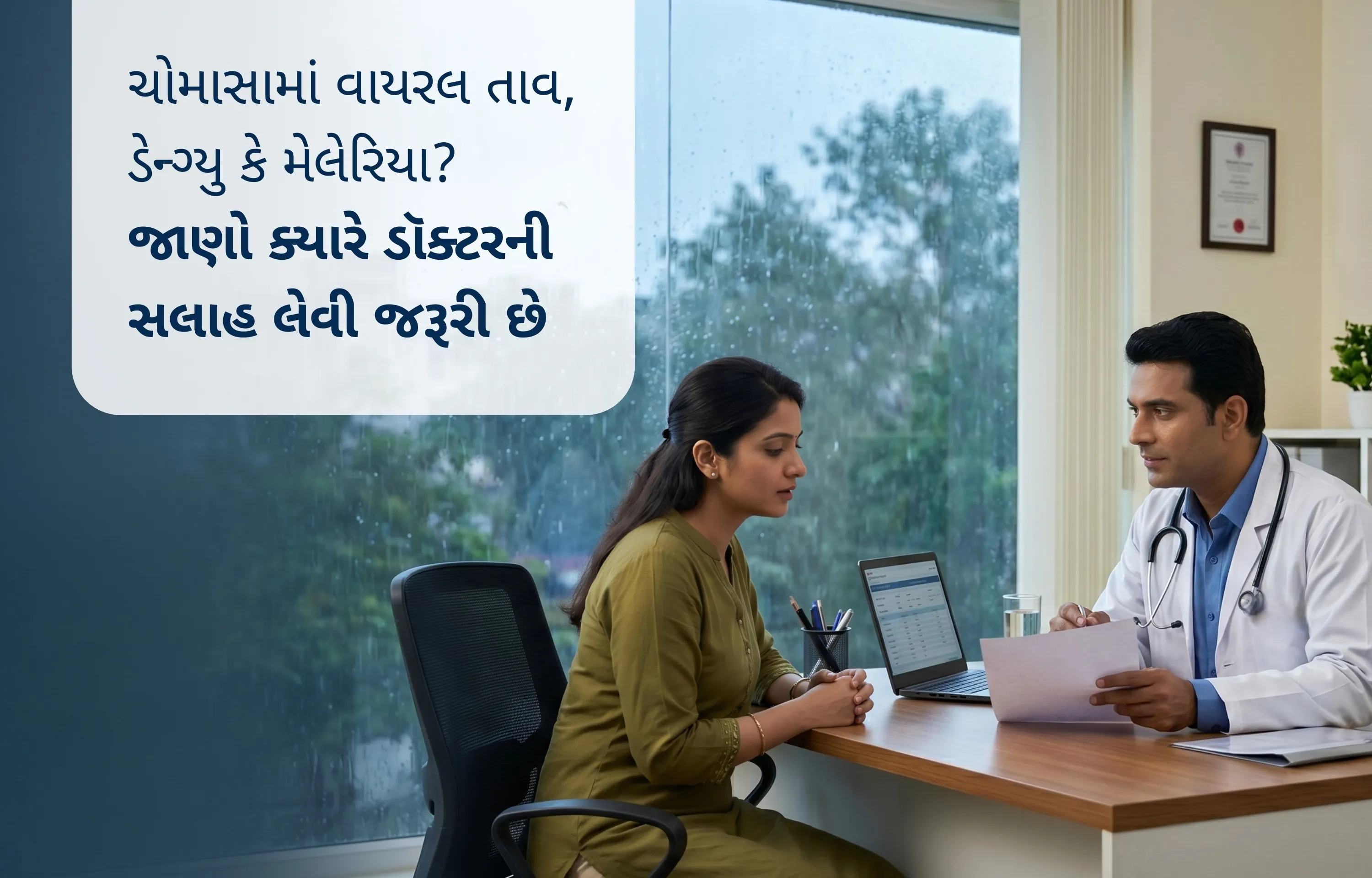 ચોમાસામાં વાયરલ તાવ, ડેન્ગ્યુ કે મેલેરિયા? જાણો ક્યારે ડૉક્ટરની સલાહ લેવી જરૂરી છે