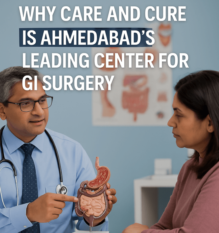 Gastrointestinal GI surgery consulting patient at Care and Cure hospital in Ahmedabad