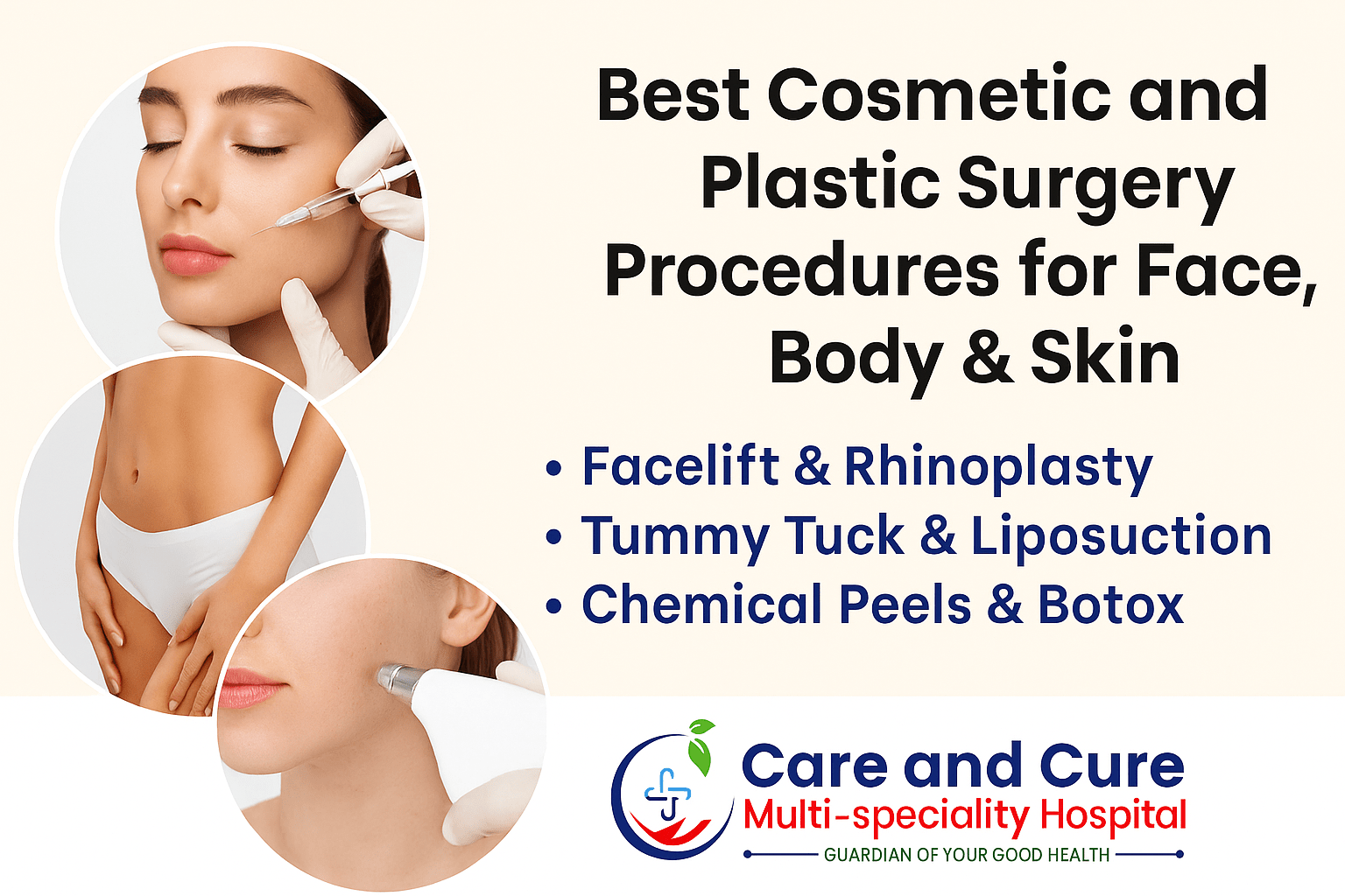 Best Cosmetic and Plastic Surgery Procedures for Face, Body & Skin 14 Cosmetic and Plastic Surgery at Care and Cure Hospital Ahmedabad