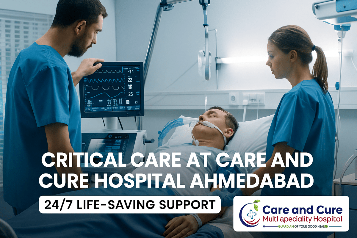 Critical Care at Care and Cure Hospital Ahmedabad: 24/7 Life-Saving Support 21 Critical Care at Care and Cure Multispeciality Hospital Ahmedabad