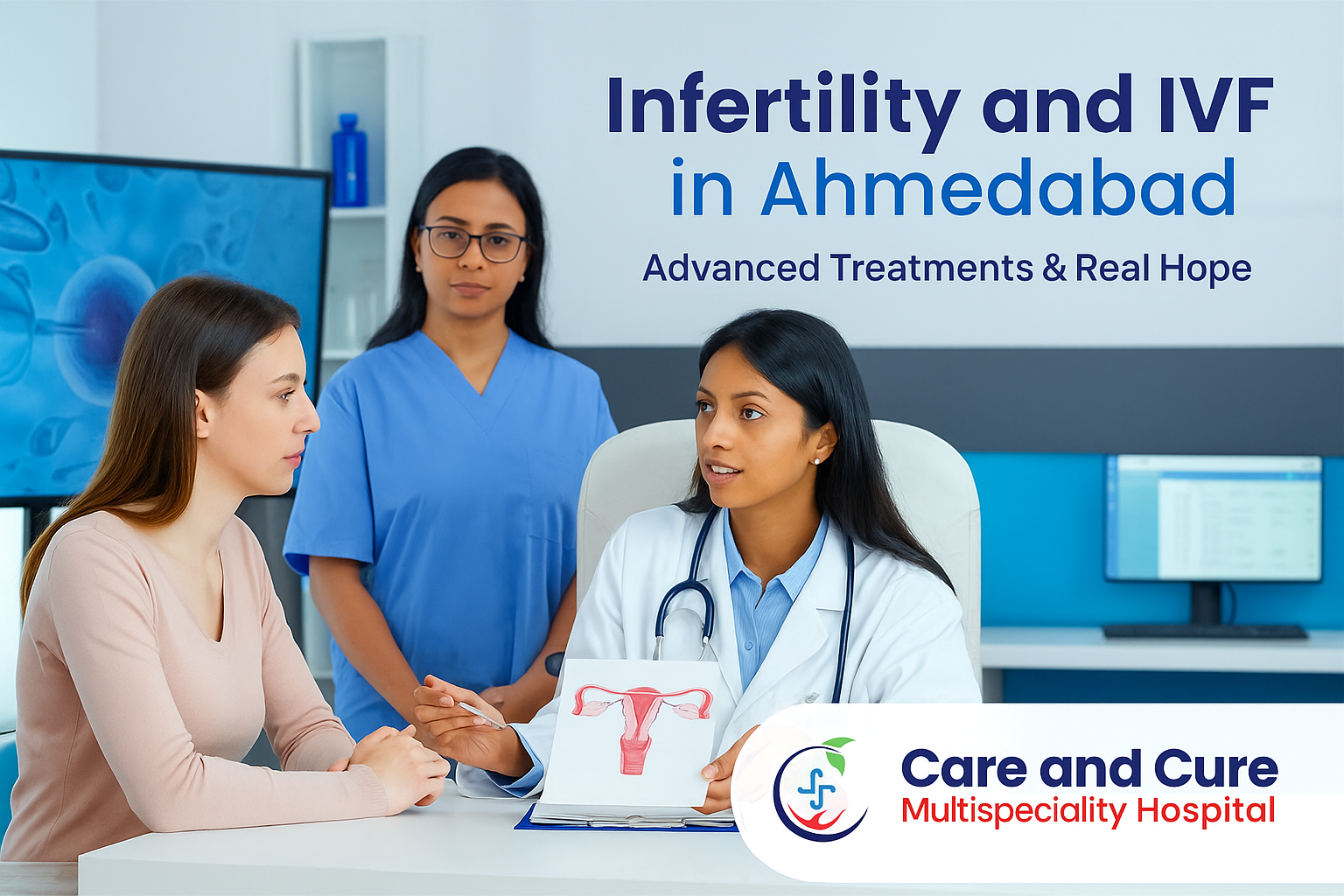 “Infertility and IVF in Ahmedabad: Advanced Treatments & Real Hope at Care and Cure Hospital” 14 Infertility and IVF in Ahmedabad – Care and Cure Multispeciality Hospital