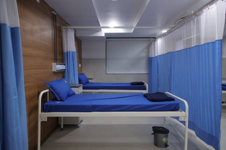 Image of bed from side angle