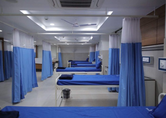 Side view of all beds